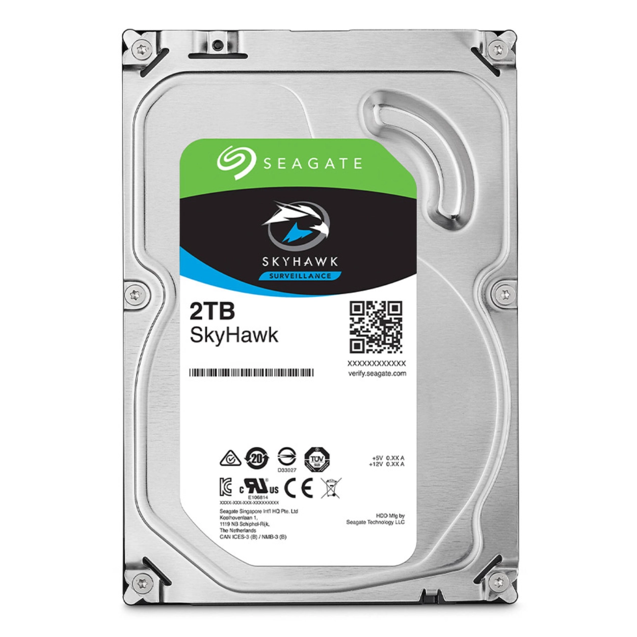 SEAGATE SKYHAWK 2 TB 64MB 5900RPM SATA3.0 724 DVR,NVR için Güvenlik HDD